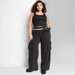 Women's High-Rise Wide Leg Fleece Cargo Pants - Wild Fable™ -Wild Fable Shop GUEST 79dff6e6 dbb1 40e9 8490 70f6ab4ae70b