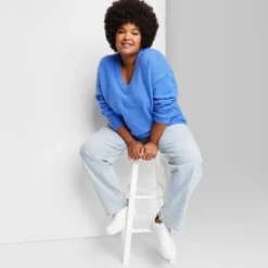 Women's V-Neck Fuzzy Oversized Pullover Sweater - Wild Fable™ -Wild Fable Shop GUEST 7d9e6a29 6edd 4384 8aa8 f1e6cfe9c399