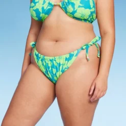 Women's Adjustable Coverage Bikini Bottom - Wild Fable™ Blue/Green Tropical Print -Wild Fable Shop GUEST 808a435c 0d3d 45cd 9338 bcdb9fb42a32