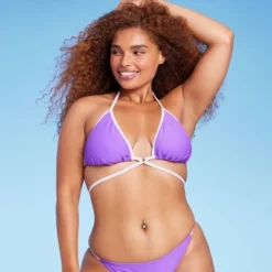 Women's Strappy Ring Front Triangle Bikini Top - Wild Fable™ Purple -Wild Fable Shop GUEST 83227e34 bda3 4580 a111 25f1c2a1cac2