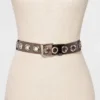 Women's Oversize Grommet Jelly Belt - Wild Fable™ Black