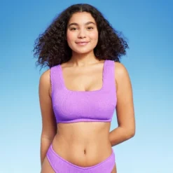 Women's Pucker Square Neck Wide Strap Bralette Bikini Top - Wild Fable™ -Wild Fable Shop GUEST 89891193 a216 43a3 93ad fa415eea7250