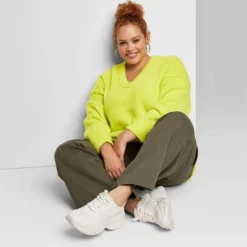 Women's V-Neck Fuzzy Oversized Pullover Sweater - Wild Fable™ -Wild Fable Shop GUEST 8a255a13 cd04 41f4 b92c 22fd5f18f60f