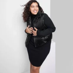 Women's Iridescent Cropped Puffer Vest - Wild Fable™ Black -Wild Fable Shop GUEST 8e3de4cc b49f 4c95 8e7c c4834e5b911f