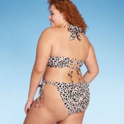 Women's Multiway Tall Triangle Bikini Top - Wild Fable™ Animal Print