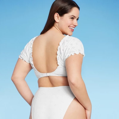 Women's Puff Sleeve Eyelette Bralette Bikini Top - Wild Fable™ White Women's Puff Sleeve Eyelette Bralette Bikini Top - Wild Fable™ White -Wild Fable Shop GUEST 8faf993b 81a4 4fe9 8a8f 31b7fa962180