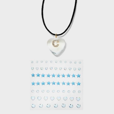 Acrylic Heart with Face Gems Pendant Necklace - Wild Fable™ Clear/Black Acrylic Heart With Face Gems Pendant Necklace - Wild Fable™ Clear/Black -Wild Fable Shop GUEST 909fc408 e166 4c2d a23c 49eef3e18313