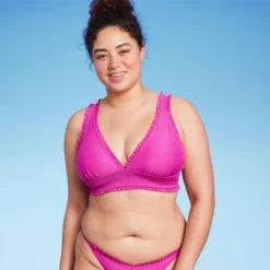 Women's Smocked Detail Longline Bikini Top - Wild Fable™ Purple -Wild Fable Shop GUEST 93f35464 1f9d 4868 9c78 ae954c5ab1c6