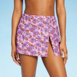 Women's Side-Slit Skirt Swimsuit Cover Up - Wild Fable™ Purple Floral Print -Wild Fable Shop GUEST 953bd48a 54ba 46d4 9db5 3ade223fe88a