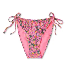 Women's Side-Tie Cheeky Bikini Bottom - Wild Fable™ Pink Floral Print -Wild Fable Shop GUEST 96d74876 9afb 4780 b3a8 e2115c4d8b30
