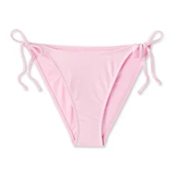 Women's Side-Tie Scoop Front High Leg Cheeky Bikini Bottom - Wild Fable™ Light Pink Lurex -Wild Fable Shop GUEST 988fed45 2a75 4d31 ad99 190ef987fa51