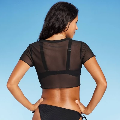 Women's Mesh Cover Up Short Sleeve Crop Top - Wild Fable™ Women's Mesh Cover Up Short Sleeve Crop Top - Wild Fable™ -Wild Fable Shop GUEST 9a766f08 5147 4671 a735 983c55f73073