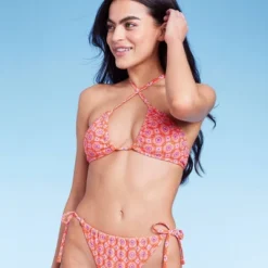Women's U Bralette Multiway Bikini Top - Wild Fable™ Orange Tile Print -Wild Fable Shop GUEST 9ae2c4fa 6a12 4c17 9492 adbb31b8d21f