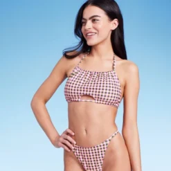 Women's Cut Out High Neck Bikini Top - Wild Fable™ Multi Check Print 6 Women's Cut Out High Neck Bikini Top - Wild Fable™ Multi Check Print -Wild Fable Shop GUEST a69dca72 250c 458a b6cd 222df6076fc8