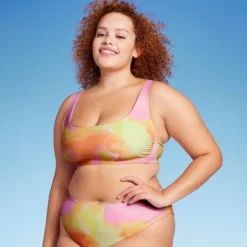 Women's Bralette Bikini Top - Wild Fable™ Pink/Orange/Yellow Tie-Dye -Wild Fable Shop GUEST a9578fad 9064 46a5 bc5a b7a7d7e57e3a