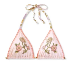 Women's Embroidered Detail Triangle Bikini Top - Wild Fable™ Multi Floral Print -Wild Fable Shop GUEST ab9a1794 8ff8 4f4f 95f1 00528fd26c79