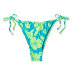 Women's Adjustable Coverage Bikini Bottom - Wild Fable™ Blue/Green Tropical Print -Wild Fable Shop GUEST ac2f67ed 85fe 4e62 809c 2c43ccca279d