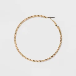 Twisted Hoop Earring Set 3pc - Wild Fable™ Gold