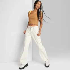 Women's High-Rise Cargo Baggy Jeans - Wild Fable™ Off-White 2 Women's High-Rise Cargo Baggy Jeans - Wild Fable™ Off-White -Wild Fable Shop GUEST b7e40712 f8ea 4363 a50c 0f2642a9d94b