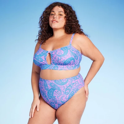 Women's Paisley Print High Waist Medium Coverage High Leg Bikini Bottom - Wild Fable™ Blue/Pink Women's Paisley Print High Waist Medium Coverage High Leg Bikini Bottom - Wild Fable™ Blue/Pink -Wild Fable Shop GUEST b9846f5c 5041 4214 bc72 74a5af14588a