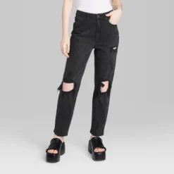 Women's Super-High Rise Tapered Jeans - Wild Fable⢠Black Denim