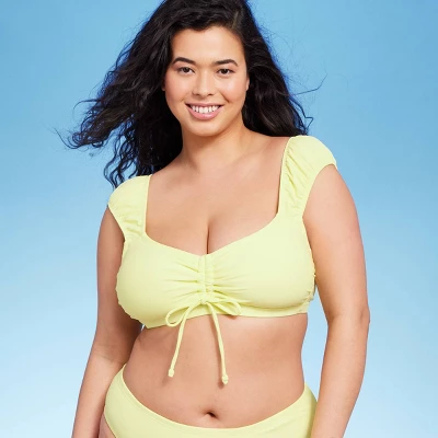Women's Tie-Front Cap Sleeve Bralette Bikini Top - Wild Fable™ Light Yellow Women's Tie-Front Cap Sleeve Bralette Bikini Top - Wild Fable™ Light Yellow -Wild Fable Shop GUEST c0e6b8ef 57d1 4a0a 87f8 b790c3640e8b