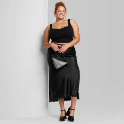 Women's Satin Lace Trim Midi Skirt - Wild Fable™ -Wild Fable Shop GUEST c4b6fb06 e1bb 418d 831a dcda1f28152f