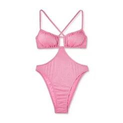 Women's Cut Out One Piece Swimsuit - Wild Fable™ Pink Lurex 3 Women's Cut Out One Piece Swimsuit - Wild Fable™ Pink Lurex -Wild Fable Shop GUEST c67d1a84 af54 43b9 aea3 5f7d1c0bb3b6