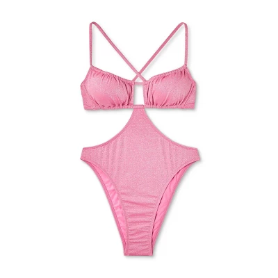 Women's Cut Out One Piece Swimsuit - Wild Fable™ Pink Lurex Women's Cut Out One Piece Swimsuit - Wild Fable™ Pink Lurex -Wild Fable Shop GUEST c67d1a84 af54 43b9 aea3 5f7d1c0bb3b6