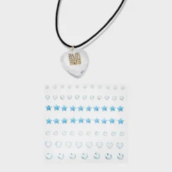 Acrylic Heart With Face Gems Pendant Necklace - Wild Fable™ Clear/Black 15 Acrylic Heart With Face Gems Pendant Necklace - Wild Fable™ Clear/Black -Wild Fable Shop GUEST ca1856fc d188 45a5 8ceb 68e20f39b176