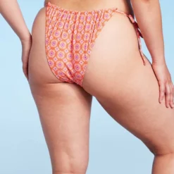 Women's Ultra High Leg Adjustable Coverage Bikini Bottom - Wild Fable™ Orange Tile Print -Wild Fable Shop GUEST cb9dc216 864a 4c55 bd04 3c84104b284d