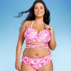 Women's Wrap Bralette Bikini Top - Wild Fable™ Pink Heart Print -Wild Fable Shop GUEST cbf1d757 25f2 443b 9de8 12f87a7677e9