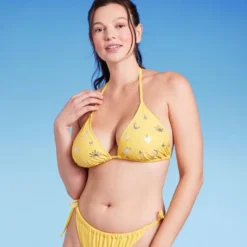 Women's Sequin Detail Triangle Bikini Top - Wild Fable™ Yellow -Wild Fable Shop GUEST cd600136 4ac3 4d14 b822 560adbf5c194
