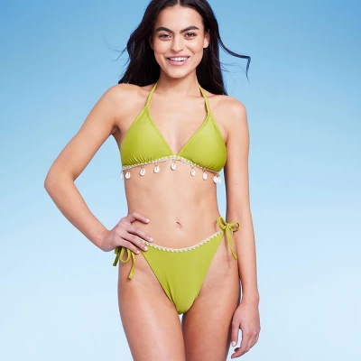 Women's Crochet Trim Side-Tie High Leg Extra Cheeky Bikini Bottom - Wild Fable™ Green Women's Crochet Trim Side-Tie High Leg Extra Cheeky Bikini Bottom - Wild Fable™ Green -Wild Fable Shop GUEST ce84fb4b 5815 4368 a623 8ab4fbcdf3fa