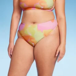 Women's High Leg Cheeky Bikini Bottom - Wild Fable™ Pink/Orange/Yellow Tie-Dye -Wild Fable Shop GUEST cf82d66a 08d0 4b14 a58e 1d131b1defbb
