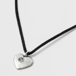 Heart Cord And Ear Pendant Necklace Set 2pc - Wild Fable™ Black/Silver -Wild Fable Shop GUEST d21bf26e 66d0 4201 a3dc 3dd23f5d78d5