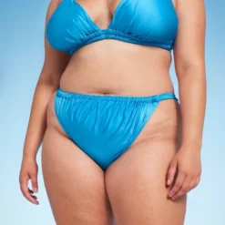 Women's Wide Strap Extra Cheeky High Leg Bikini Bottom - Wild Fable™ Shiny Blue 2 Women's Wide Strap Extra Cheeky High Leg Bikini Bottom - Wild Fable™ Shiny Blue -Wild Fable Shop GUEST d27142cb ab2f 404b 8171 d95afc3210c6