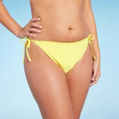 Women's Side-Tie Cheeky Bikini Bottom - Wild Fable™ Yellow -Wild Fable Shop GUEST d64511ec 214e 480d bbb0 3278b8657618