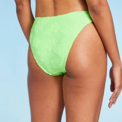 Women's Terry Textured High Leg Cheeky Bikini Bottom - Wild Fable™ Green -Wild Fable Shop GUEST d8612a8f b130 4745 935d 385f2a8b5254