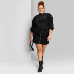 Women's Mock Turtleneck Fuzzy Boxy Pullover Sweater - Wild Fable™ -Wild Fable Shop GUEST dac4ec88 3f36 4c0d 8a33 ef10bce9c656