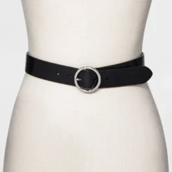 Women's Round Buckle Belt - Wild Fable⢠Black