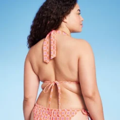 Women's U Bralette Multiway Bikini Top - Wild Fable™ Orange Tile Print -Wild Fable Shop GUEST dc665877 e46b 4efb 8fcb 02aa3b1c3628