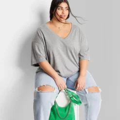 Women's Short Sleeve Relaxed Fit V-Neck T-Shirt - Wild Fable™ -Wild Fable Shop GUEST de2f8a46 b446 4432 bdf2 c15fe5d5e799