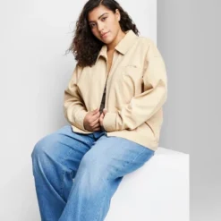 Women's Boxy Zip-Up Cord Jacket - Wild Fable™ -Wild Fable Shop GUEST e0eb7ba2 ee21 4331 a686 e008b412571f