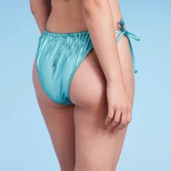 Women's Foil Strappy Extra High Leg Super Cheeky Bikini Bottom - Wild Fable™ Teal Blue -Wild Fable Shop GUEST e33f33bb b98a 45a5 83f6 ce4f9c1ff120