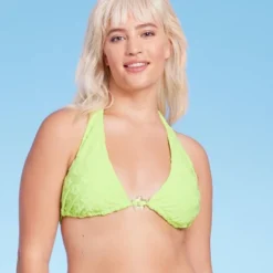 Women's Daisy Textured Ring Front Triangle Bikini Top - Wild Fable™ Green -Wild Fable Shop GUEST e68eeeee da45 4c0f 8e2b b3f93f70eb10