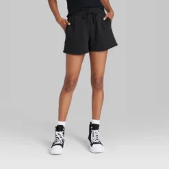 Women's Mid-Rise Pull-On Fleece Shorts - Wild Fable™