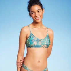 Women's Scoop Front Bralette Bikini Top - Wild Fable™ Blue Patchwork Print 6 Women's Scoop Front Bralette Bikini Top - Wild Fable™ Blue Patchwork Print -Wild Fable Shop GUEST e990b318 4981 43a0 903c 60929d9e08ff