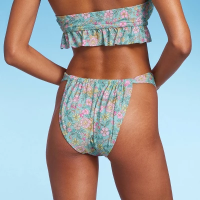 Women's Wide Strap Adjustable High Leg Bikini Bottom - Wild Fable™ Green Floral Print Women's Wide Strap Adjustable High Leg Bikini Bottom - Wild Fable™ Green Floral Print -Wild Fable Shop GUEST ecd56e28 05fc 434f be44 cac61100c602