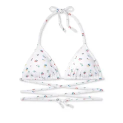 Women's Floral Print Strappy Triangle Bikini Top - Wild Fable™ White -Wild Fable Shop GUEST f24c57eb 5883 46f6 9dde bf7051ac6f74